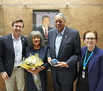 Denver Health commemorates the Honorable Wellington Webb with portrait for his contributions to the hospital system and the Denver community